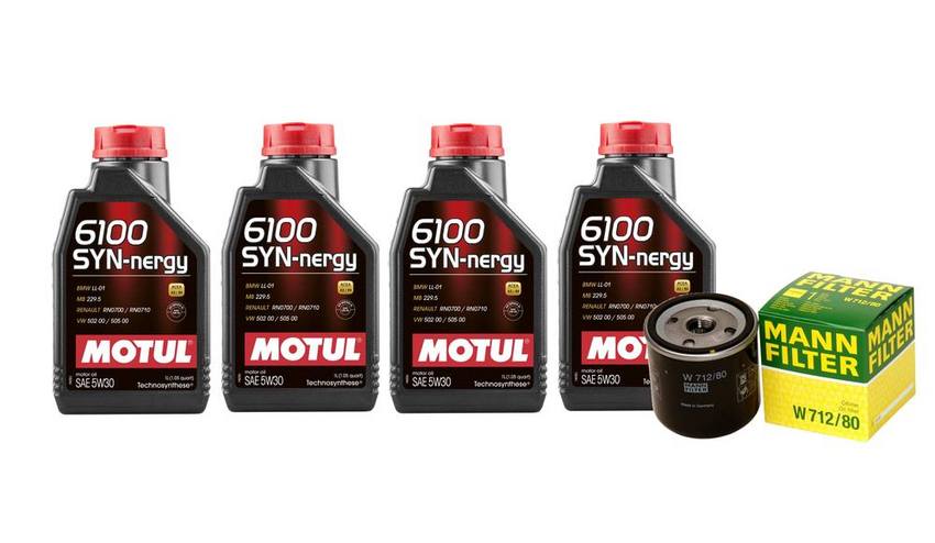 SAAB Engine Oil Change Kit - Motul 93186554 (5W30) (SYN-NERGY 6100)